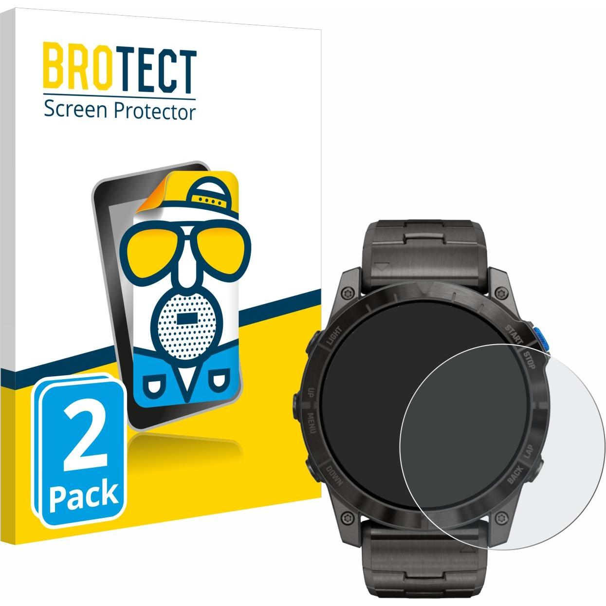 BROTECT Entspiegelungs-Schutzfolie Displayschutz Matt, Smartwatch Schutzfolie, Grau