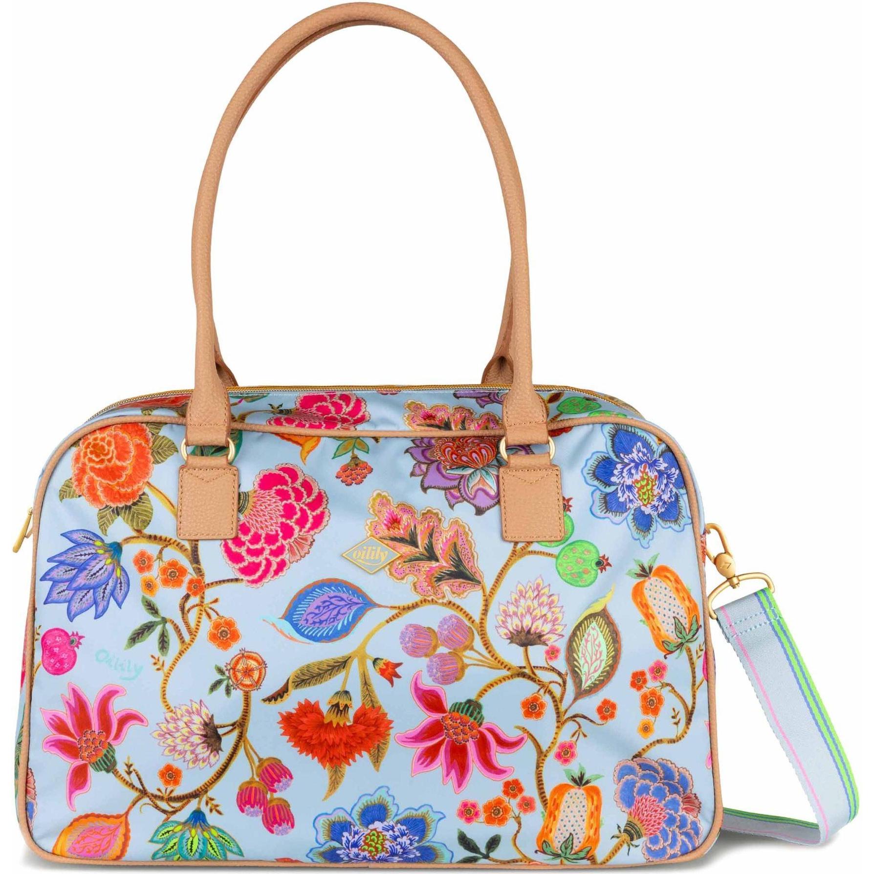 Oilily, Tasche, Carine Handtasche 42 cm, Blau, (16 l)