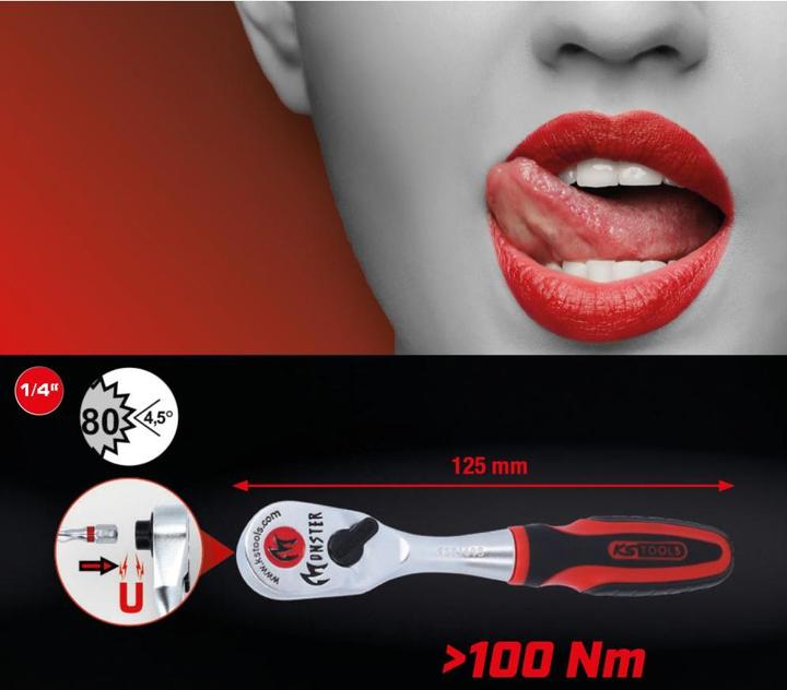 Produktbild KS Tools 1/4 Monster Bit-Umschaltknarre (1/4")