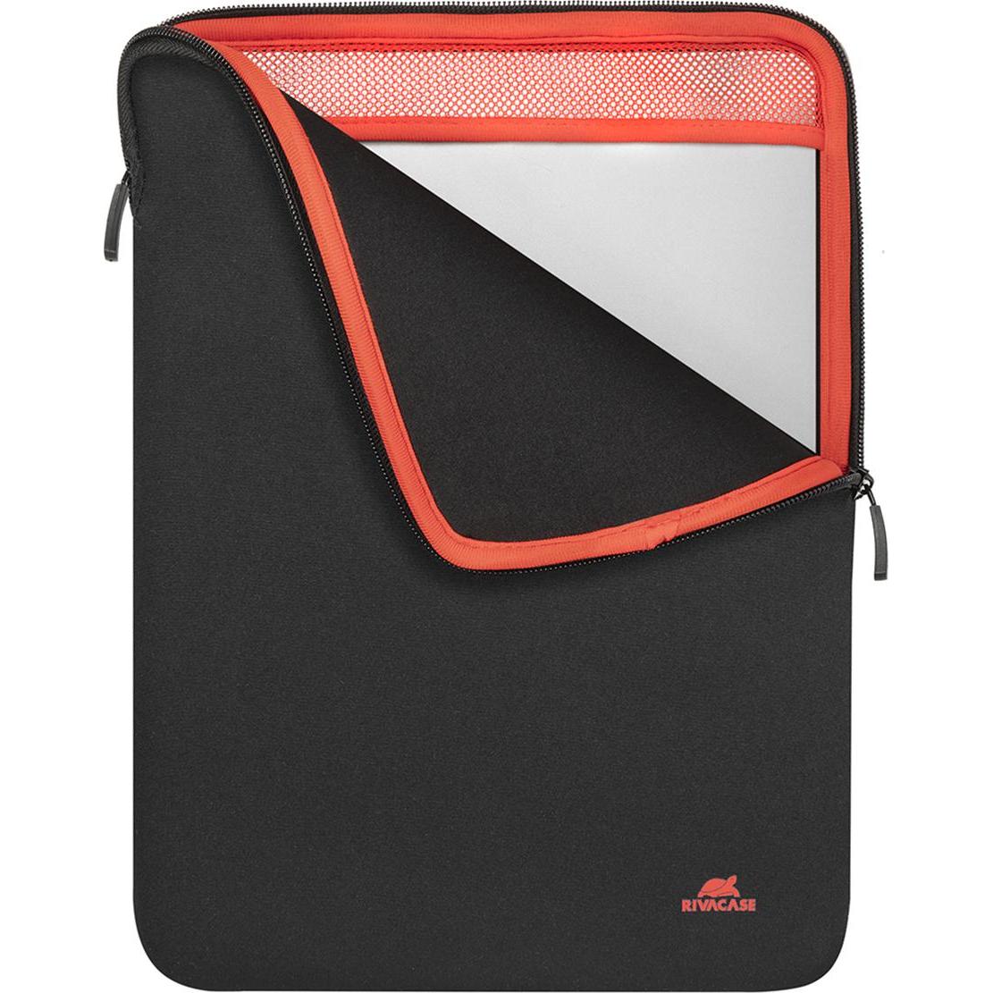 Thumbnail - Rivacase Anti-shock Case for MacBook 13" Vertical Zip Black (13.30", Apple), Notebooktasche, Schwarz