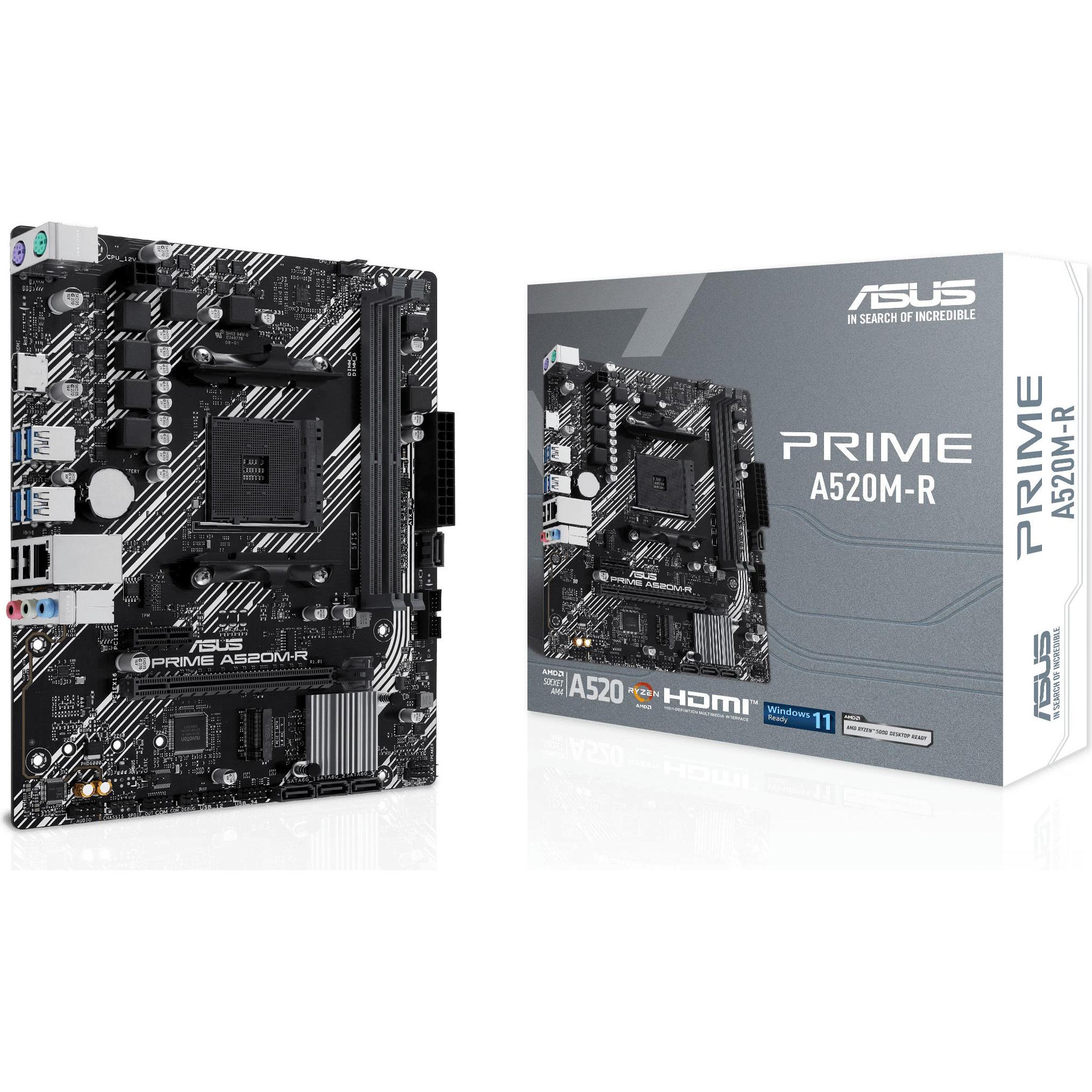 ASUS PRIME A520M-R (AM4, AMD A520, mATX), Mainboard