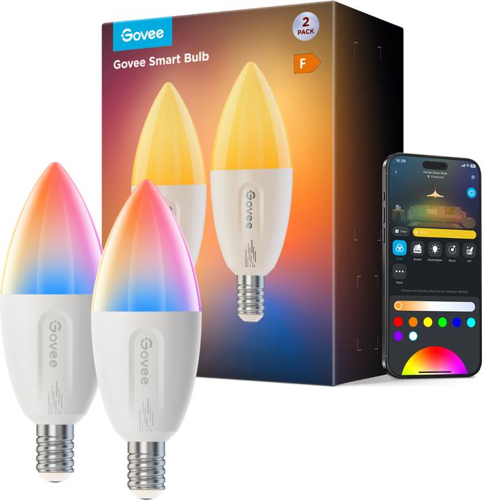 Actual product image Govee Smart Light Bulb E14 (E14, 450 lm, 2x)