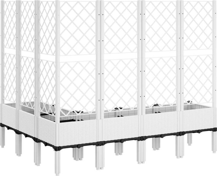 Image du produit vidaXL Bac à plantes avec treillis PP