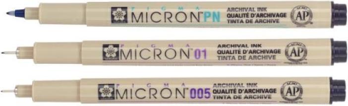 Actual product image Sakura Fineliner Pigma Micron Urban 3 pieces (Black, 3 x)