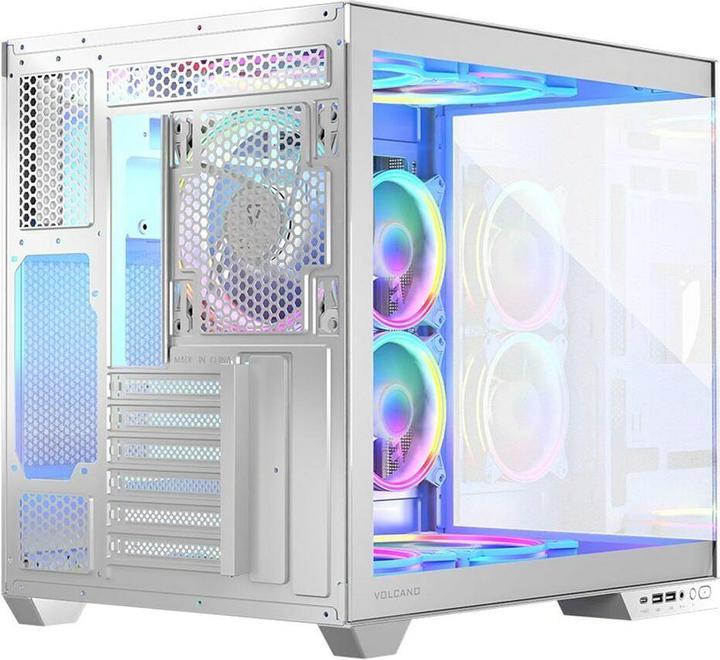 Produktbild Modecom Obudowa Volcano Panorama Apex ARGB 3F biała (AT-PANORAMA-3F-ARGB-20-000000-0002) (ATX, ITX, mATX, Mini-ITX)