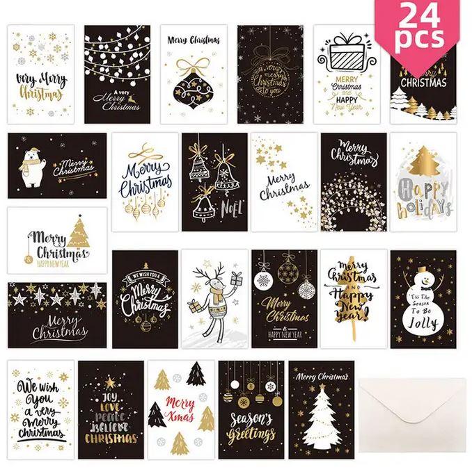 Image du produit PhoneLook Carte de voeux de Noël avec enveloppe Design aléatoire (24 designs différents) (1 pcs)