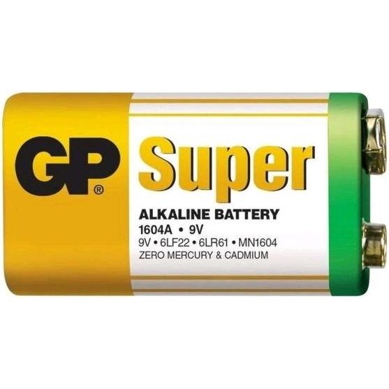GP Batteries Batteria GP Super Alcalina 9V Blocco 10er Scatola Bulk (10 pz.), Batterie + pile