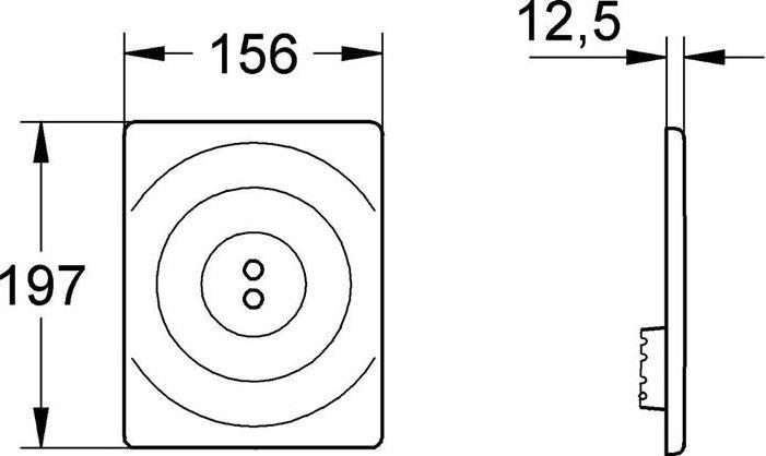 Actual product image Grohe Front panel TECTRON SKATE chrome