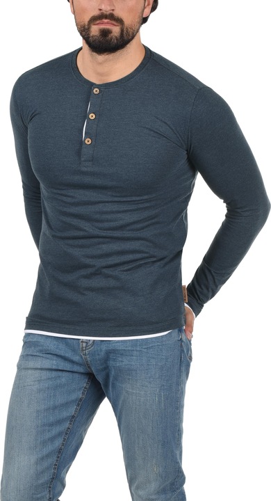 Immagine prodotto Indicode Gifford Maglia Maglie A Maniche Lunghe Da Uomo Con Collo Grandad (L)
