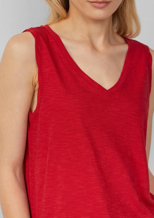 Actual product image S.Oliver T-Shirt Top mit Flammgarnstruktur und V-Ausschnitt (46)