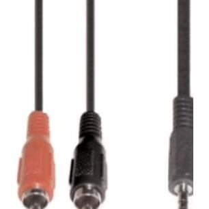 Thumbnail - E+P B 113/05 0.5m 3.5mm 2 x RCA Schwarz Audio-Kabel (B 113/05) (0.50 m), Audio Kabel