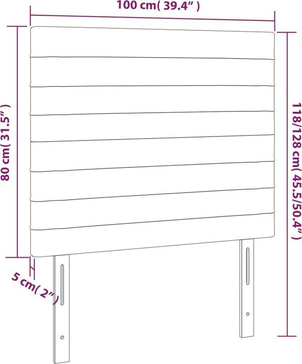 Produktbild vidaXL Kopfteil (180 x 5 x 128 cm)