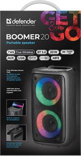Image du produit Defender Boomer 20 (5 h, Alimentation via port USB, Fonctionnement sur piles)