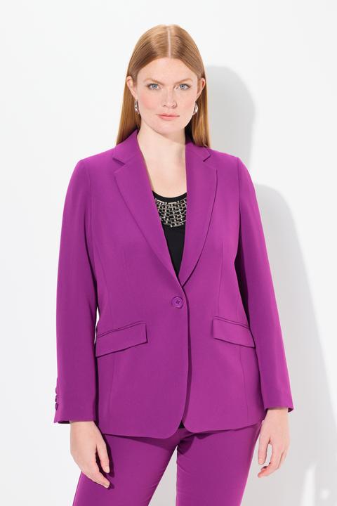 Produktbild Ulla Popken Blazer, Acetat, Reverskragen, Knopfverschluss (42)