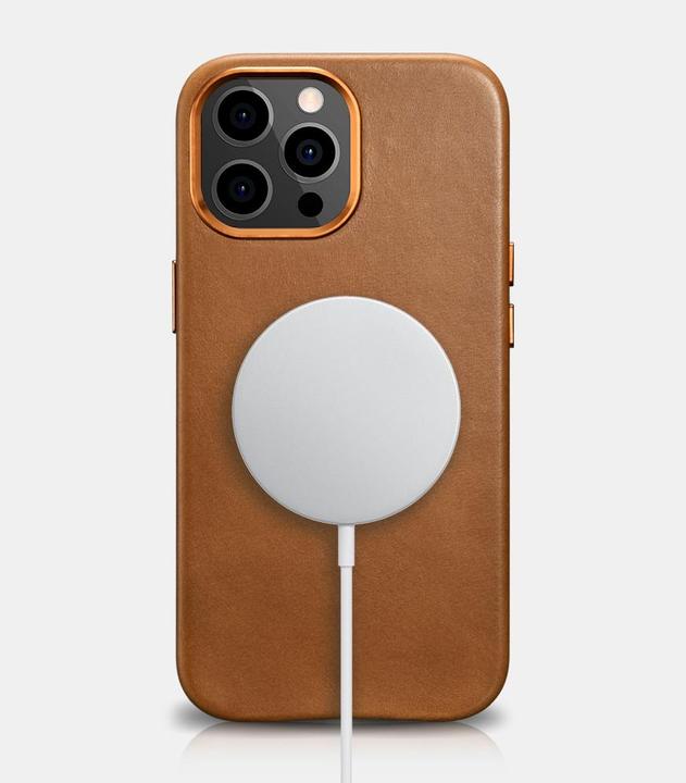 Immagine prodotto iCarer Custodia in vera pelle rivestita in cera d'olio per iPhone 13 Pro Brown (compatibile con MagS (Apple iPhone 13 Pro)