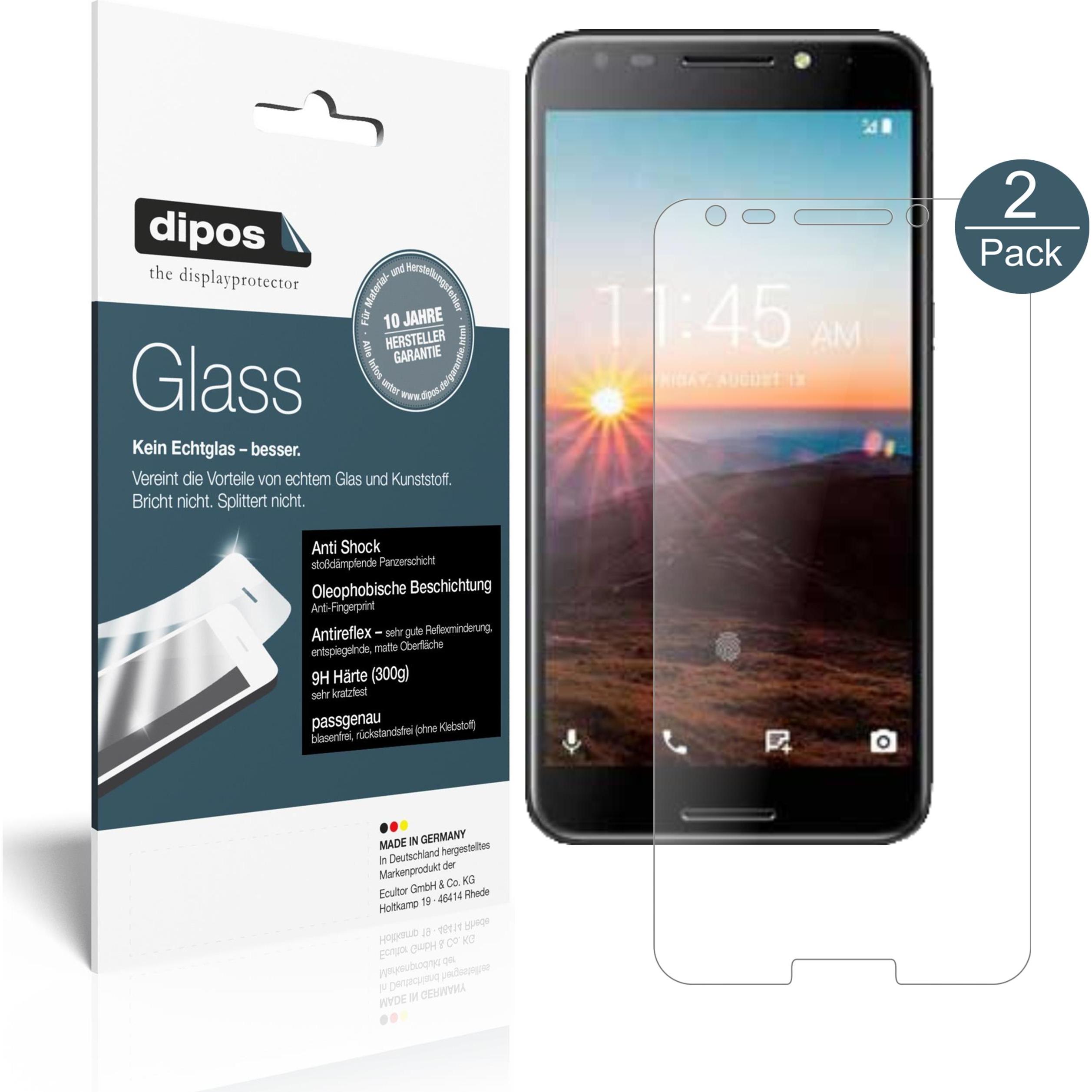 Dipos Displayschutz Anti-Shock (1 Stück, Alcatel A7), Smartphone Schutzfolie, Transparent