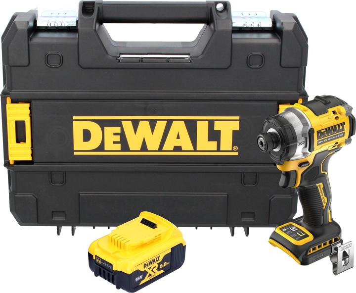 Produktbild DeWalt DCF 860 NT Akku Schlagschrauber 18 V 282 Nm 1/4" Brushless + 1x Akku 5,0 Ah + TSTAK - ohne (Schlagschrauber)