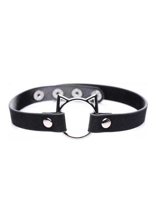 Productafbeelding Master Series Kinky Kitty Ring Slim Choker - PU leer