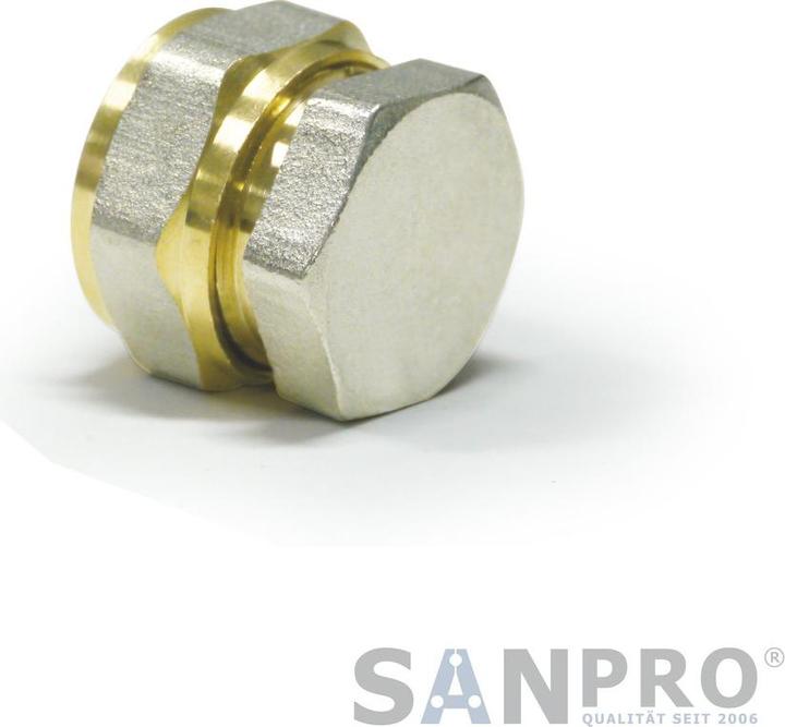 Actual product image Sanpro Screw fitting as push-off plug - compression fitting Plug 20x2 DVGW (Closing cap)