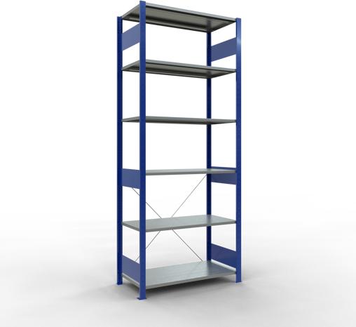 Actual product image Schulte Lagertechnik MULTIplus85 boltless basic shelving system with cross brace