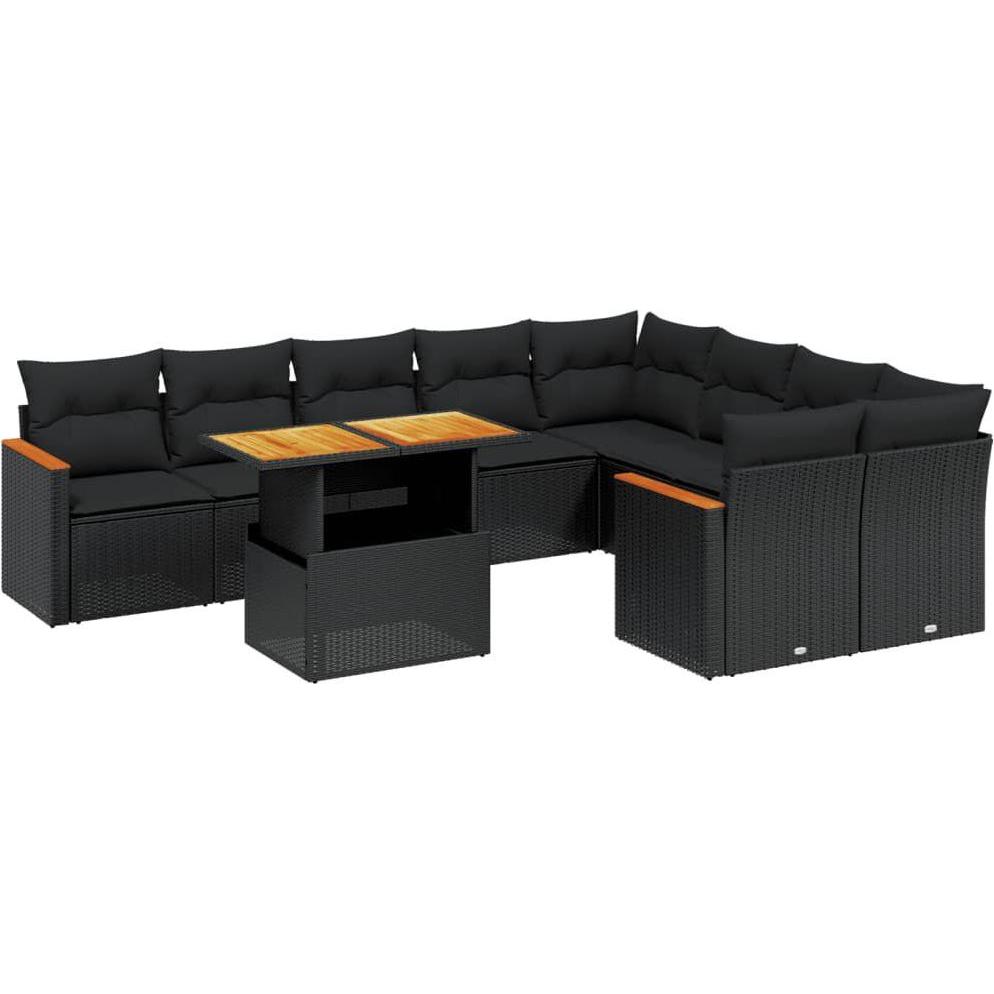 VidaXL, Gartenlounge, 10-tlg. Garten-Lounge-Set mit Kissen