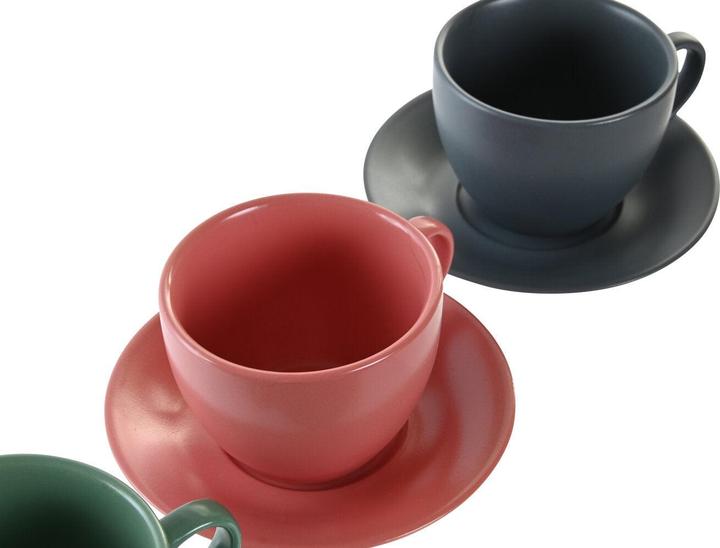 Produktbild DKD Home Decor Set aus 6 Teetassen mit Teller gut 150 ml 16 x 17 x 35 cm (6 Stück)