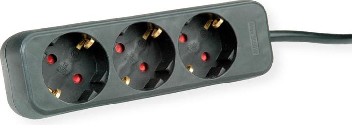 Produktbild Roline 3fach Steckdosenleiste ohne Schalter schwarz 3m (3x, CEE 7/3, 3 m)