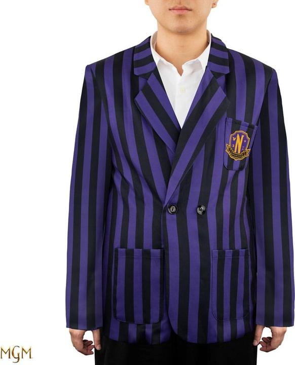 Immagine prodotto Cinereplicas Mercoledì Giacca Nevermore Academy Blazer a righe viola taglia L (L)