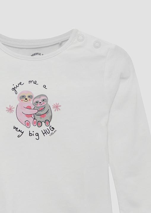 Produktbild S.Oliver T-Shirt Baumwoll-Longsleeve mit Frontprint und Rollsaum (74)