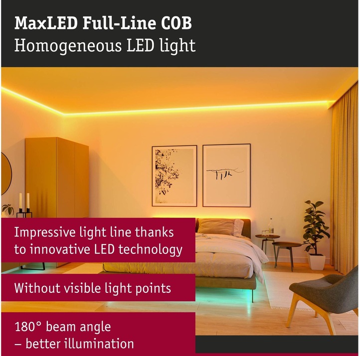 Immagine prodotto Paulmann MaxLED 1000 Full-Line COB Stripe (RGBW, 250 cm, Interno)