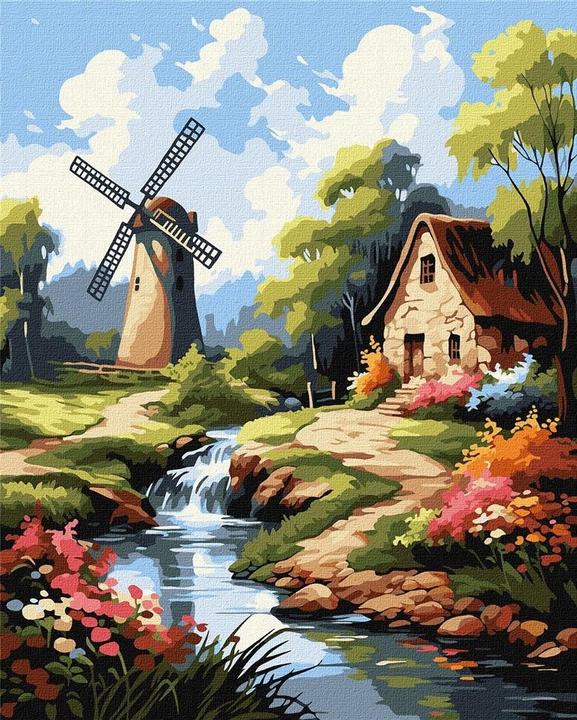Immagine prodotto Ideyka Pittura con i numeri - Casa del mulino 40 x 50 cm