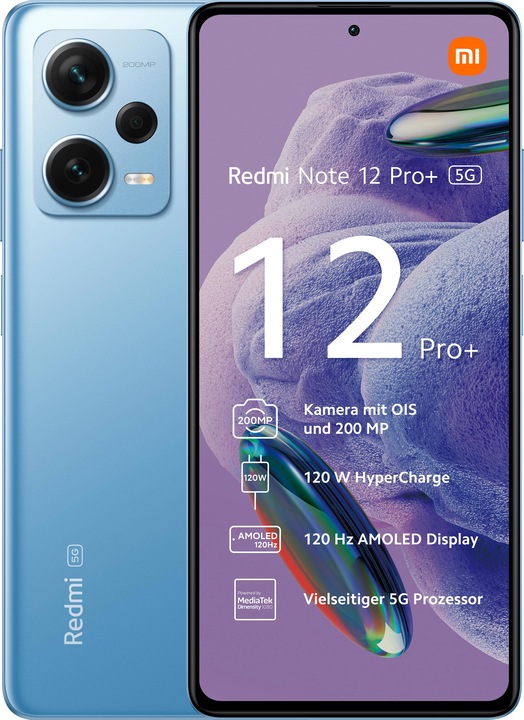 Xiaomi Redmi Note 12 Pro+ (256 GB, Blu cielo, 6.67", Doppia SIM, 200 Mpx, 5G)