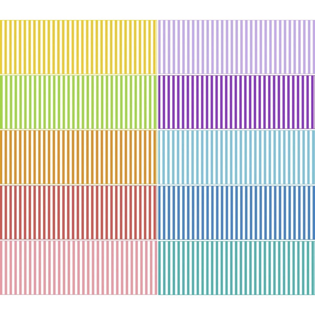Thumbnail - Ursus, Bastelpapier, Fotokarton Streifen 'Mini' 300g/qm 49,5x68cm VE=10 Bogen 10 Farben sortiert (300 g/m², 1 x)