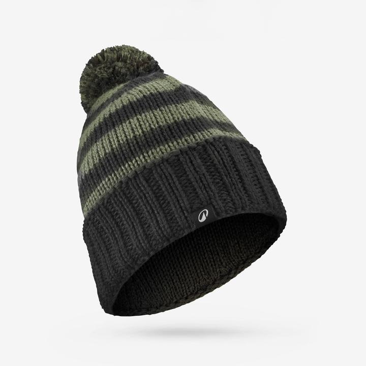 Actual product image Wedze Mütze mit Bommel Erwachsene - Grand Nord FR 500 schwarz/grün (One size)