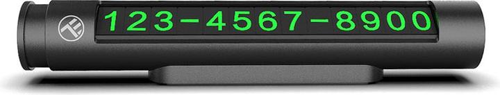 Produktbild Tellur Temporary car parking card for two phone numbers metallic black