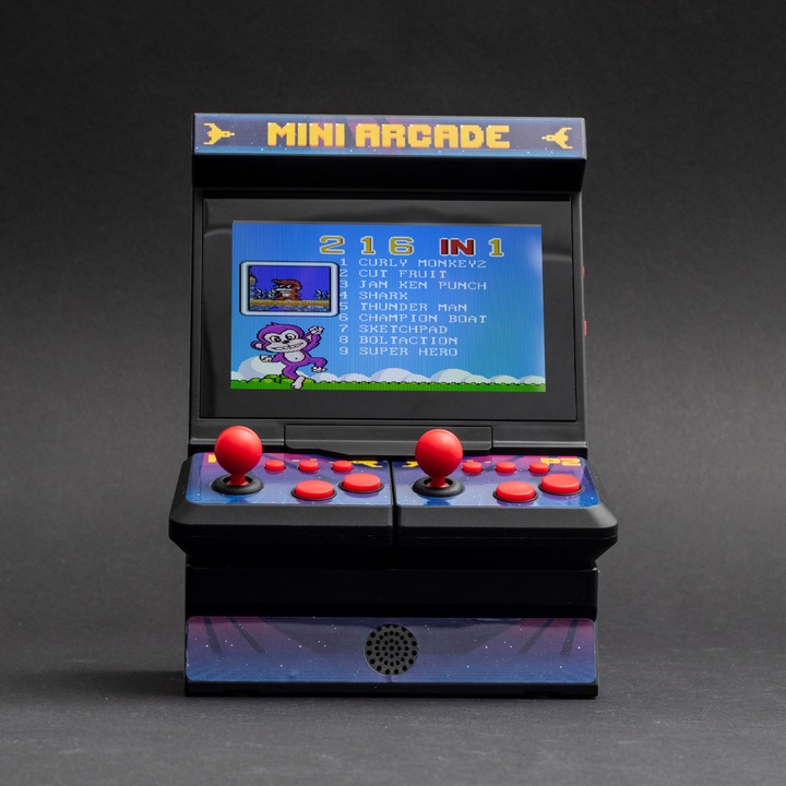 Image du produit ORB - Mini machine à arcade avec double contrôleur - inkl. 300x 8-Bit Spielen