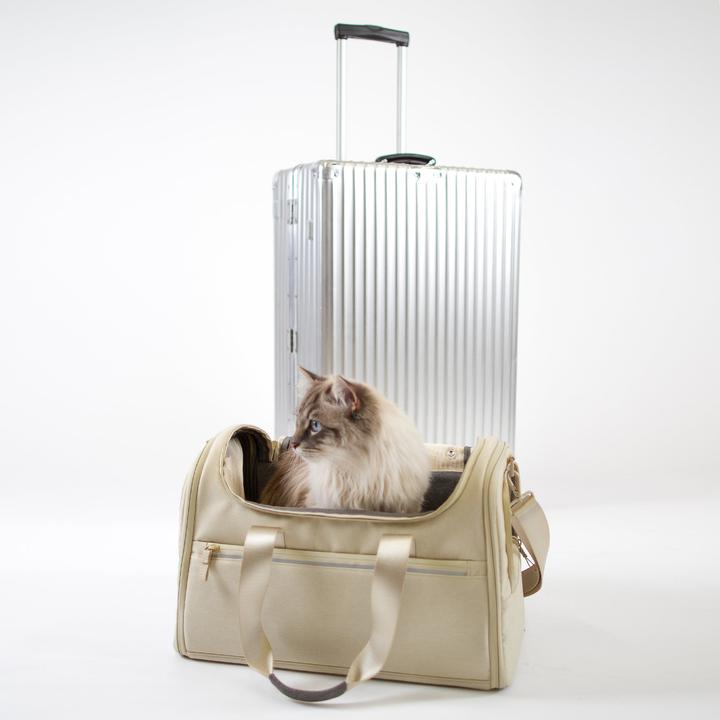 Produktbild LucyBalu CHECK-IN Katzentransporttasche (Katze, Reflektoren, Waschbar, Atmungsaktiv, Faltbar)