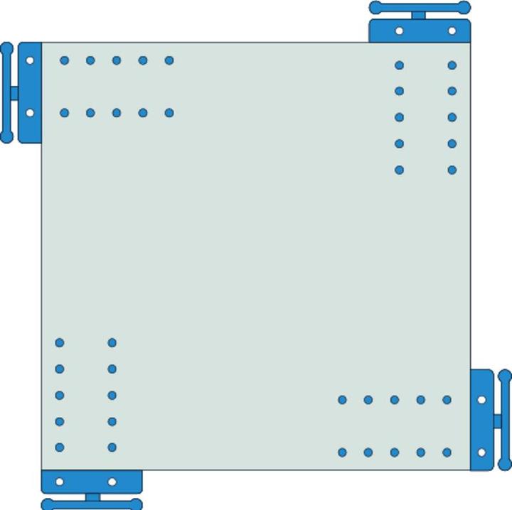 Energie-Label Werkstarck Hobelbank Quartett mit Metall-Untergestell (144 cm, 144 cm)