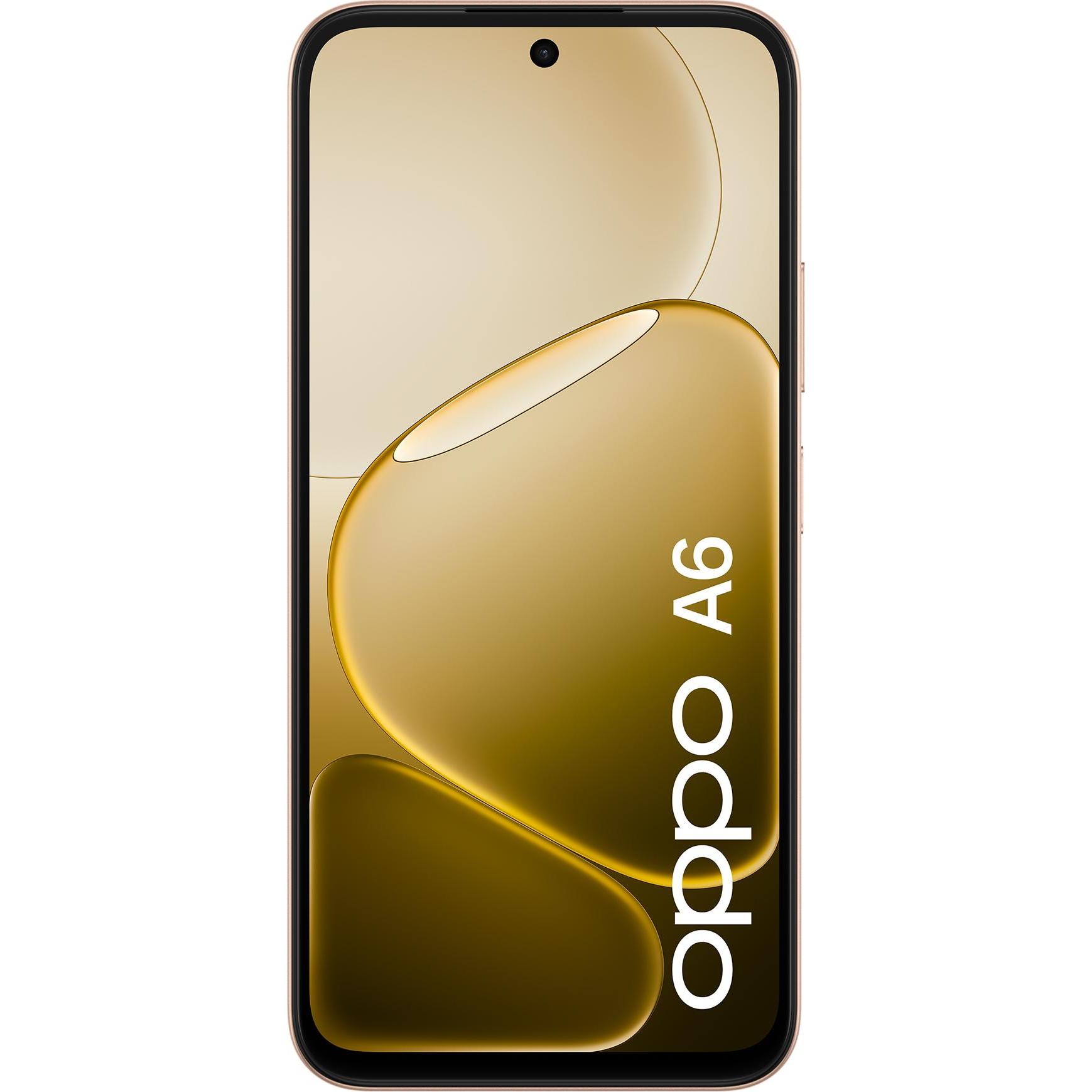 OPPO A6 (256 GB, Aurora Gold, Gold, 6.75", Dual SIM, 4G), Smartphone, Gold