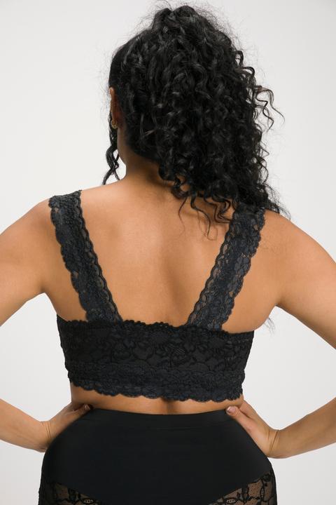 Immagine prodotto Ulla Popken Bralette senza ferretto con pizzo e zip (110 B)
