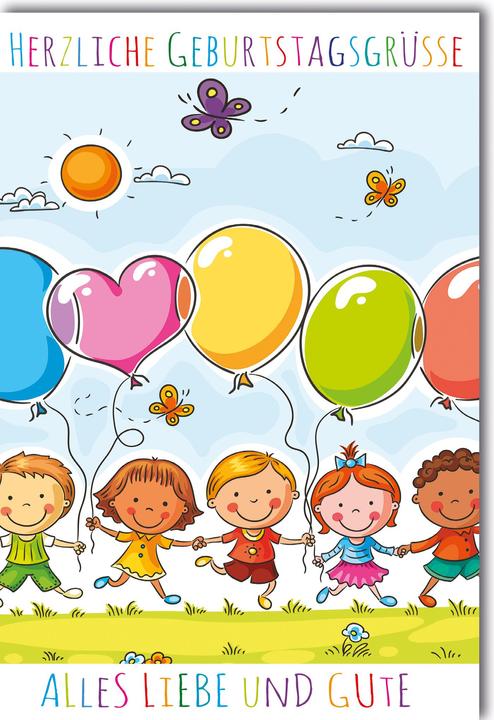 Braun + Company Glückwunschkarte Kindergeburtstag 11.5 x17 cm, inkl. Couvert (1 Stk.)