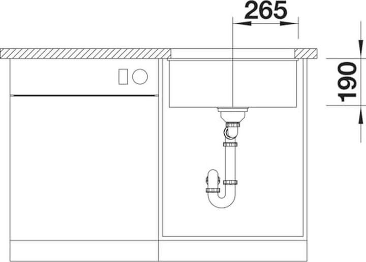 Actual product image Blanco Subline 500-U (Undermount sink, 46 cm, 53 cm)