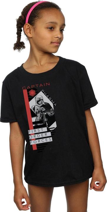 Actual product image Star Wars Girls The Last Jedi Captain Phasma Cotton T-Shirt (140, 146)