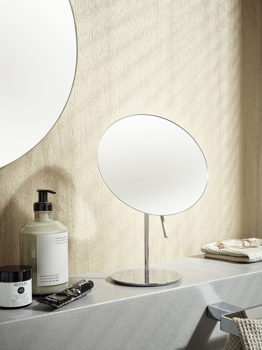 Actual product image Emco pure cosmetic mirror, for gluing, 3-fold, D=153mm, 109800126