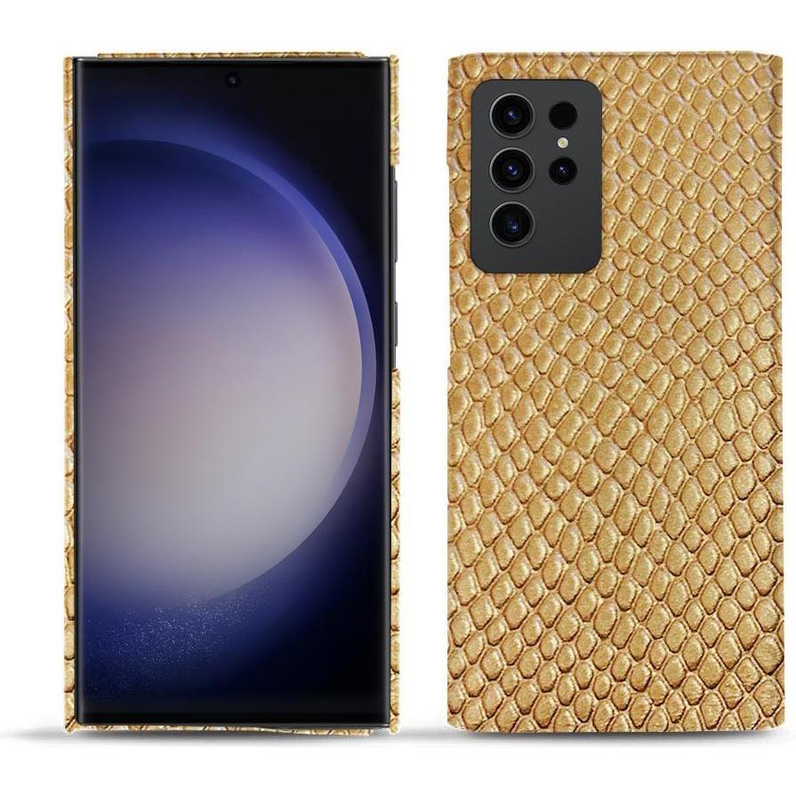 Noreve Lederschutzhülle (Samsung Galaxy S23 Ultra), Smartphone Hülle, Beige