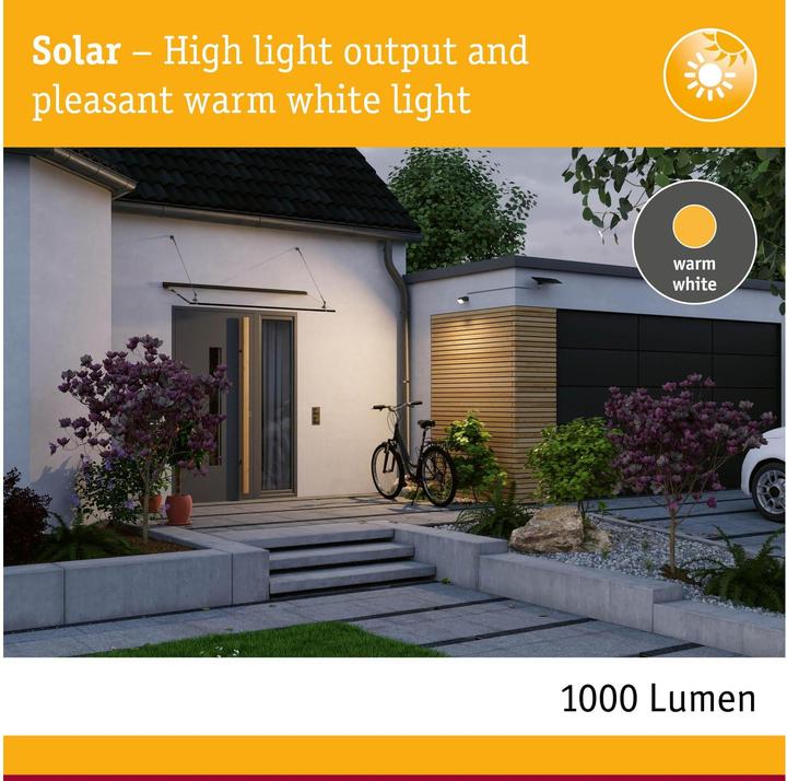 Produktbild Paulmann Solar Wandfluter Flotas (700 lm, IP65)