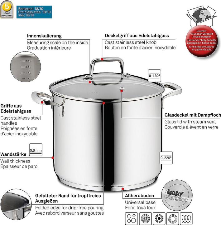 Produktbild Kela Flavoria (Kochtopf, Edelstahl, 24 x 19.50 cm)