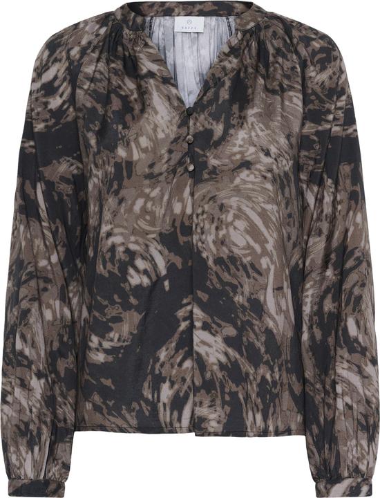 brown graphic print
