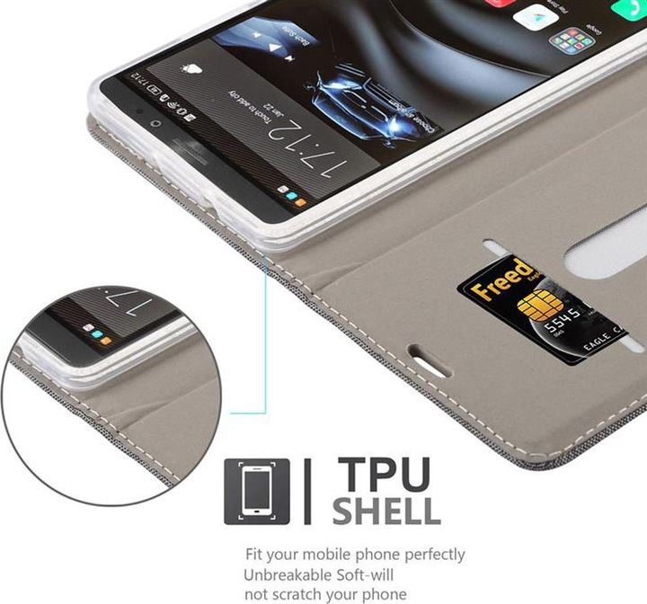 Produktbild Cadorabo Book Jeans Optik Cover (Huawei Mate 8)