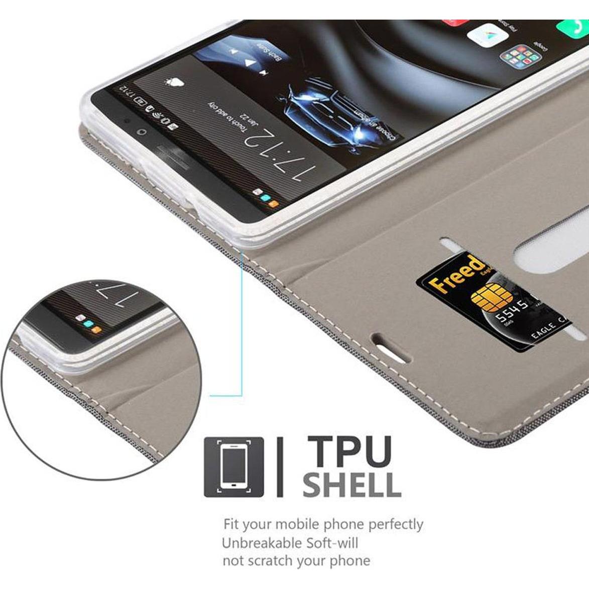 Thumbnail - Cadorabo Book Jeans Optik Cover (Huawei Mate 8), Smartphone Hülle, Grau